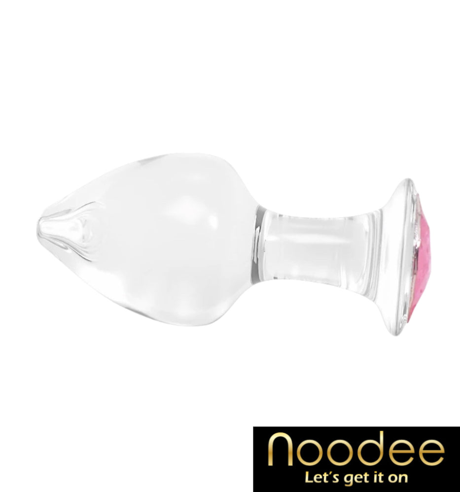 Glass Anal Plug: Pink Jewel Toy