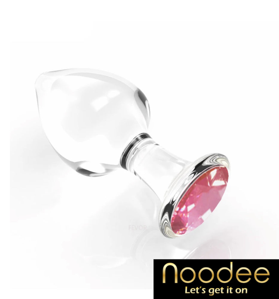 Glass Anal Plug: Pink Jewel Toy